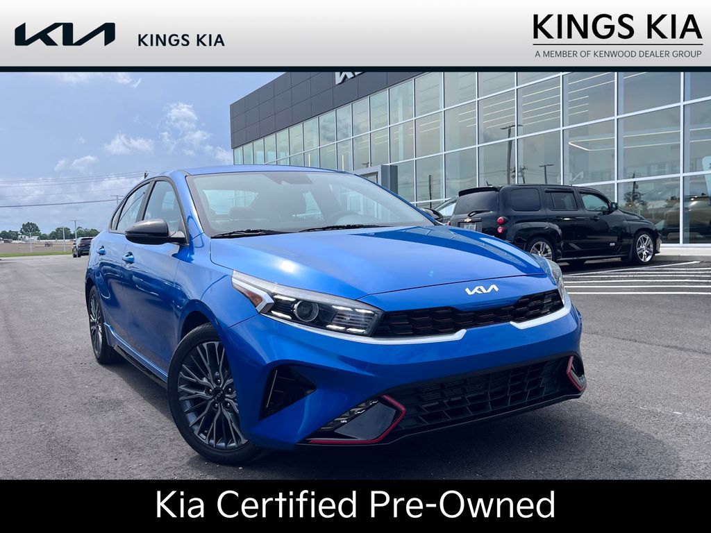 Sporty Blue 2023 Kia Forte Sedan Front-Wheel Drive Continuously Variable Transmission