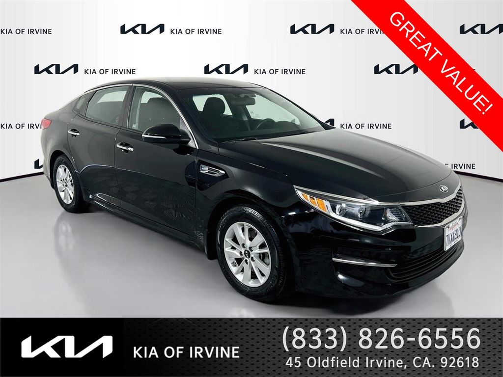 Ebony Black 2016 Kia Optima Sedan Front-Wheel Drive 6-Speed Automatic