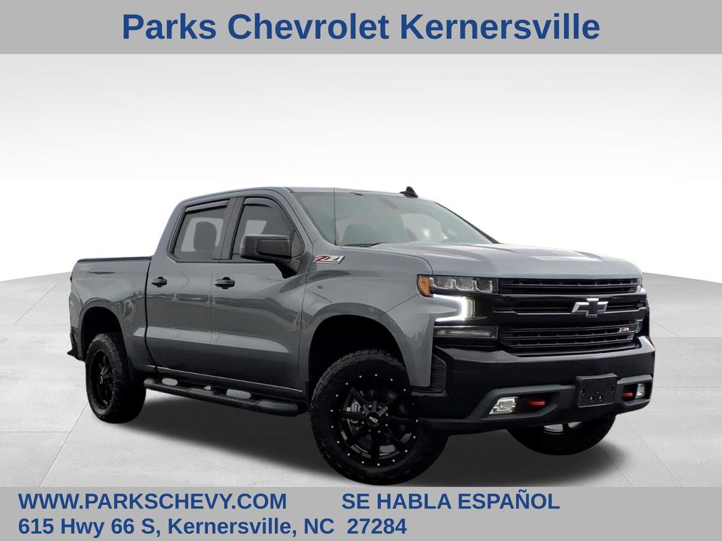 Gray (Steel Metallic) 2021 Chevrolet Silverado 1500 Pickup Truck Four-Wheel Drive Automatic