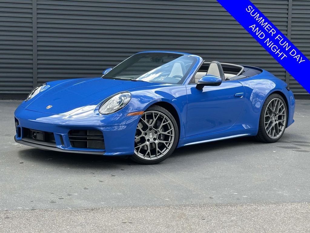 Blue 2026 Porsche 911 Carrera Cabriolet RWD Convertible Rear-Wheel Drive 8-Speed Automatic