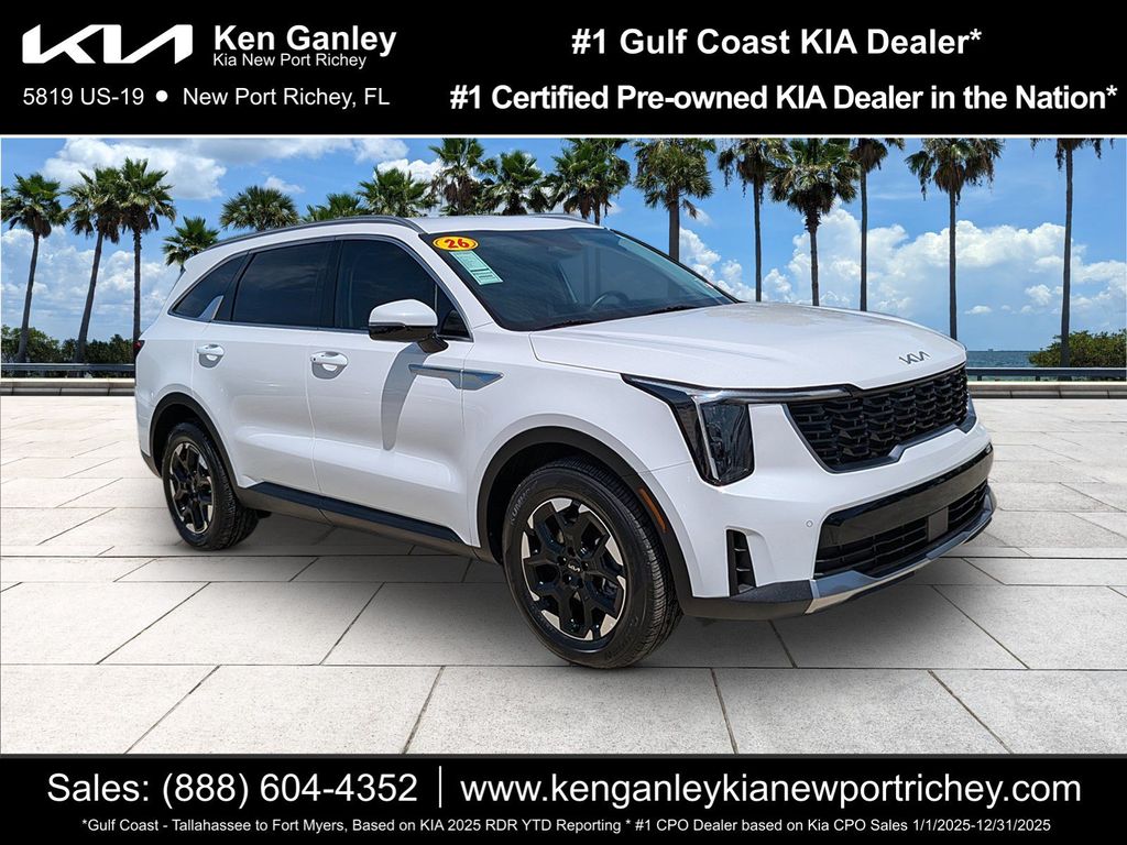 Glacial White Pearl 2026 Kia Sorento SUV / Crossover Front-Wheel Drive 8-Speed Automatic