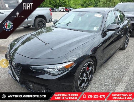 Vulcano Black Metallic 2023 Alfa Romeo Giulia Sedan All-Wheel Drive 8-Speed Automatic