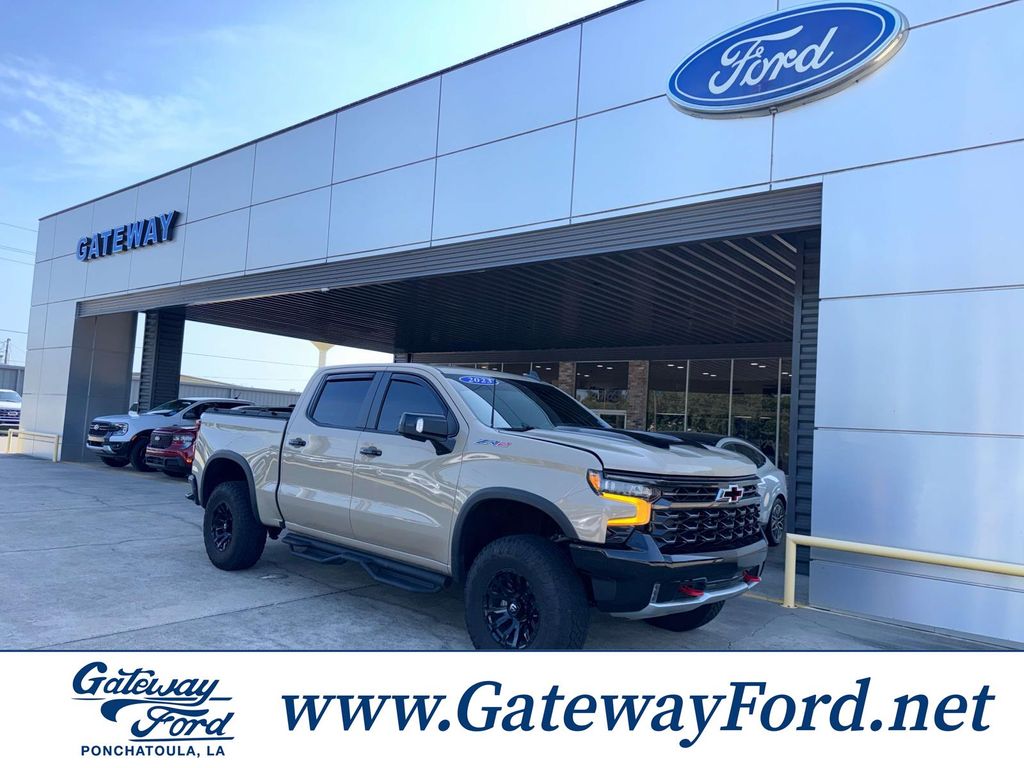 Sand Dune Metallic 2023 Chevrolet Silverado 1500 ZR2 Crew Cab 4WD Pickup Truck Four-Wheel Drive Automatic
