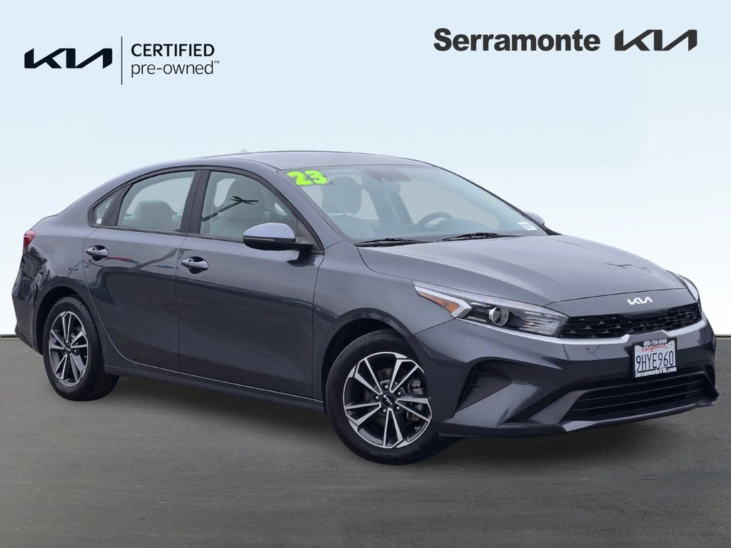 Gravity Gray 2023 Kia Forte Sedan Front-Wheel Drive Continuously Variable Transmission