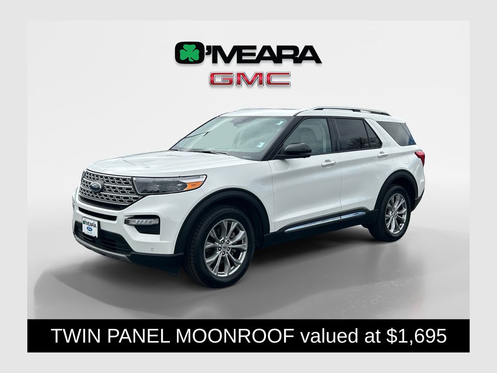 White Metallic 2023 Ford Explorer Limited AWD SUV / Crossover All-Wheel Drive Automatic