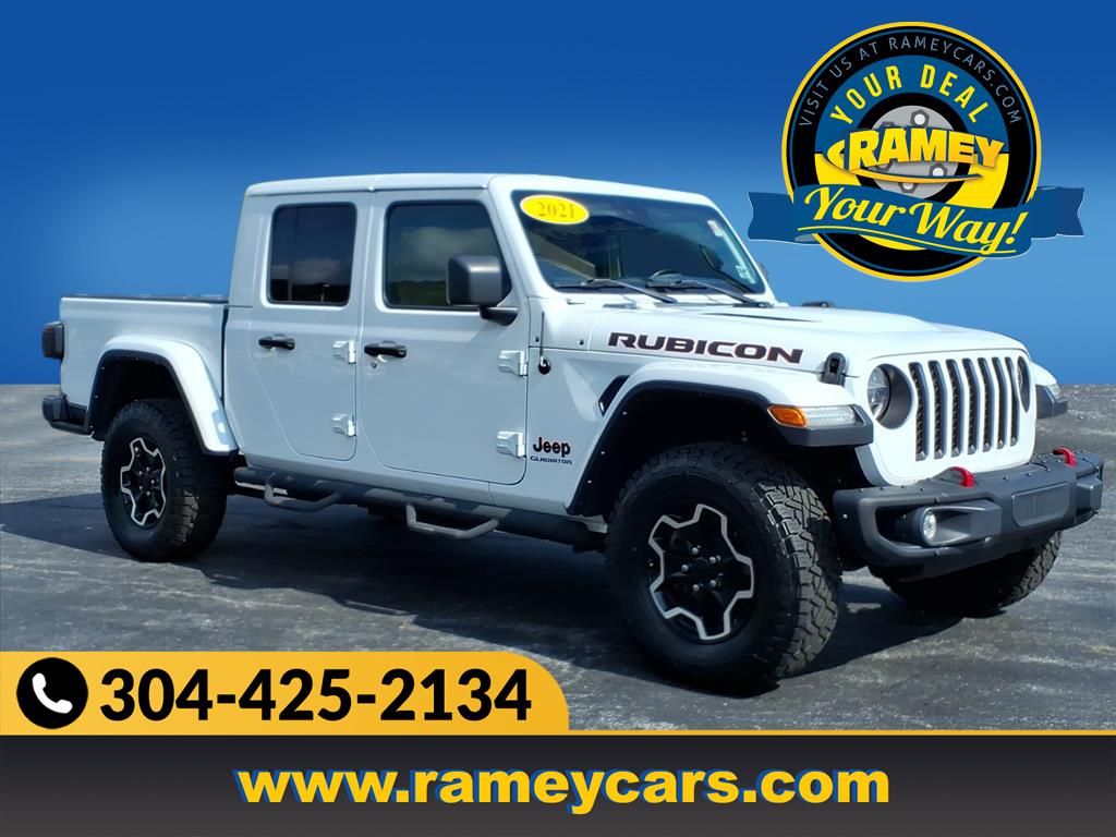 Bright White Clearcoat 2021 Jeep Gladiator Pickup Truck Four-Wheel Drive 8-Speed Automatic