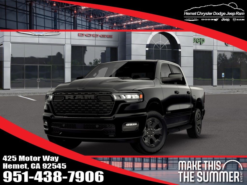 Diamond Black Crystal Pearlcoat 2026 RAM 1500 Pickup Truck Four-Wheel Drive 8-Speed Automatic