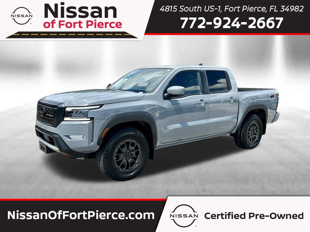 Boulder Gray Pearl 2023 Nissan Frontier Pickup Truck Four-Wheel Drive 9-Speed Automatic