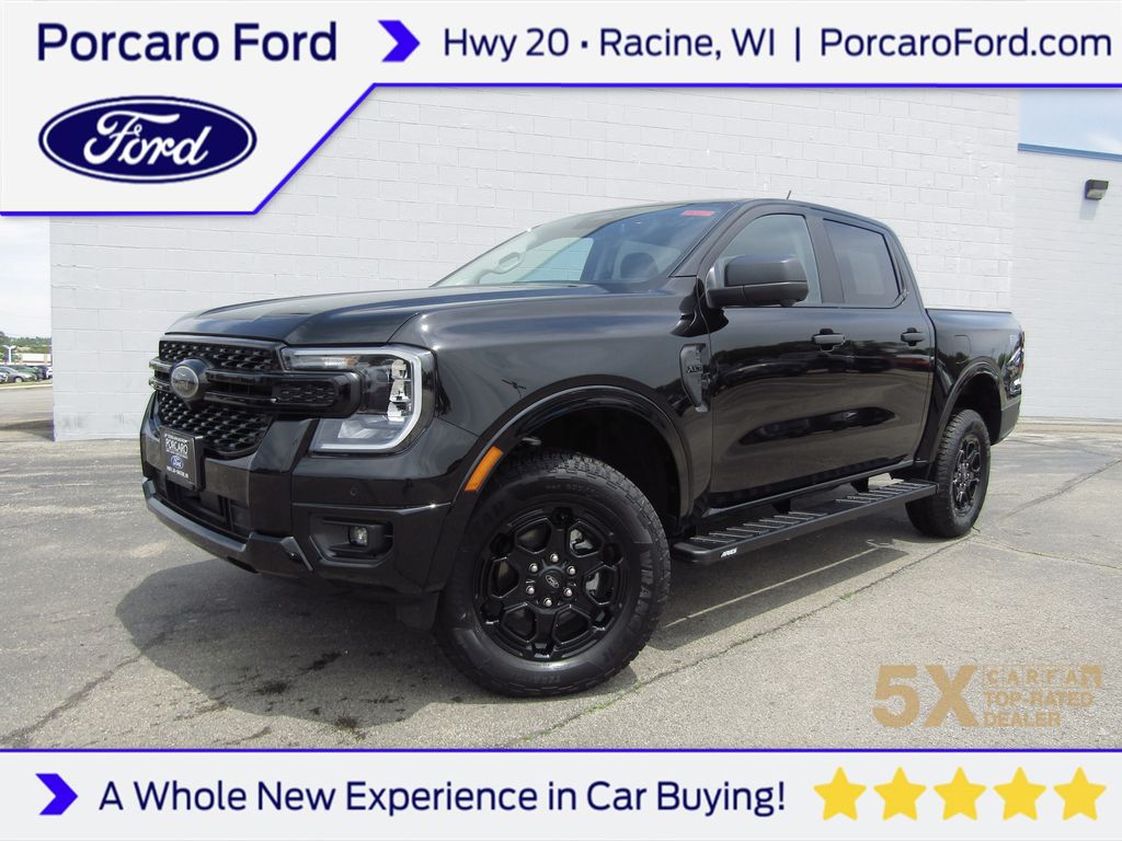 Shadow Black 2026 Ford Ranger XLT SuperCrew 4WD Pickup Truck Four-Wheel Drive Automatic