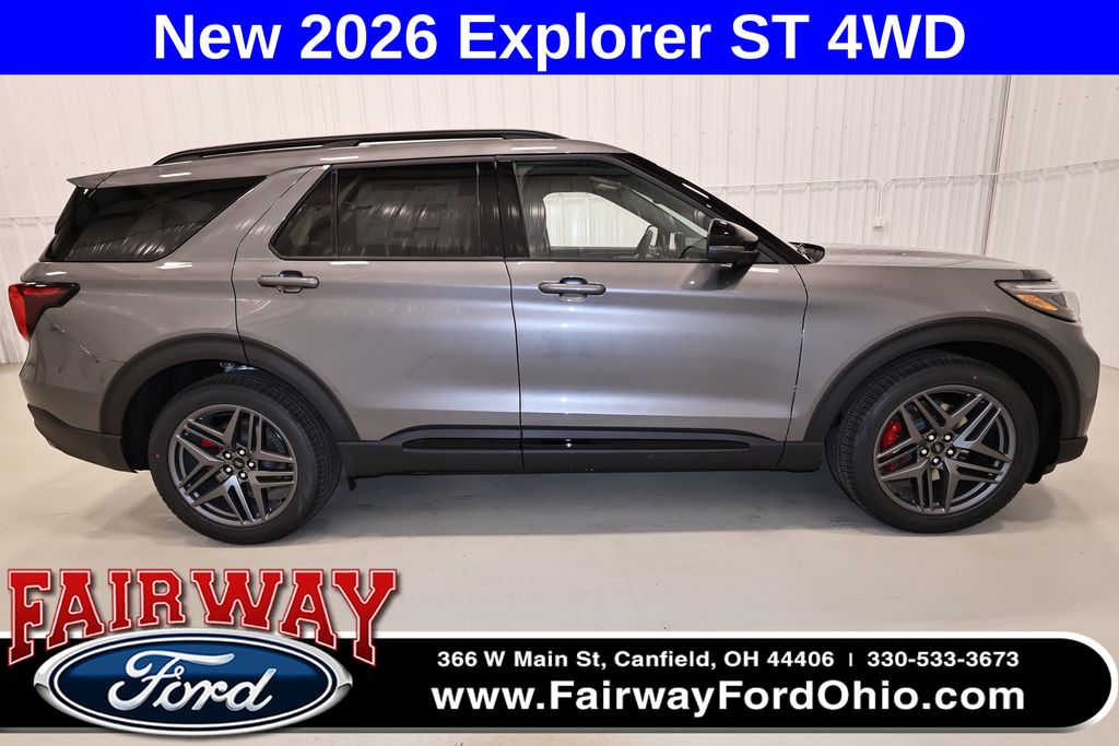Carbonized Gray Metallic 2026 Ford Explorer ST AWD SUV / Crossover All-Wheel Drive Automatic