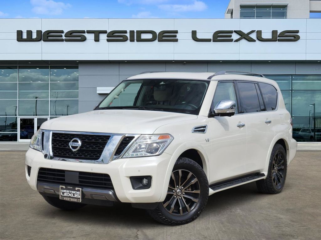 2019 Nissan Armada Platinum White at Bravo Nissan