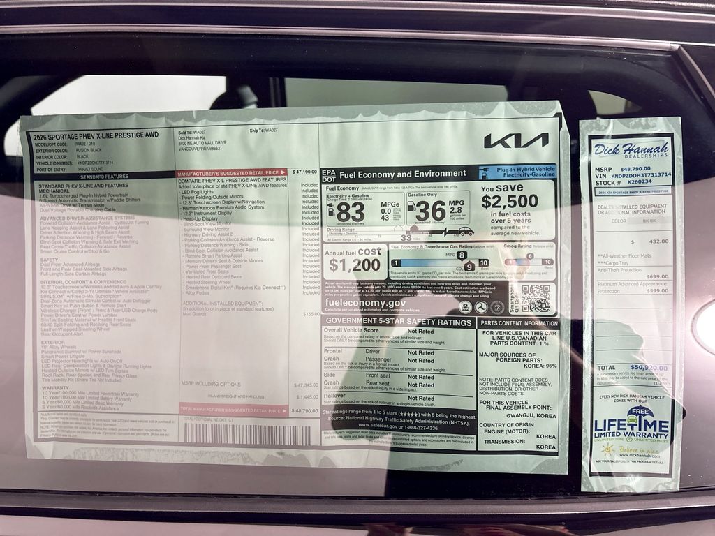 2026 Kia Sportage Plug-In Hybrid X-Line Prestige