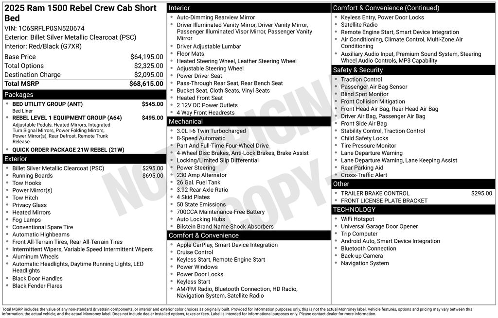 Certified Used 2025 Silver Ram Rebel image 5