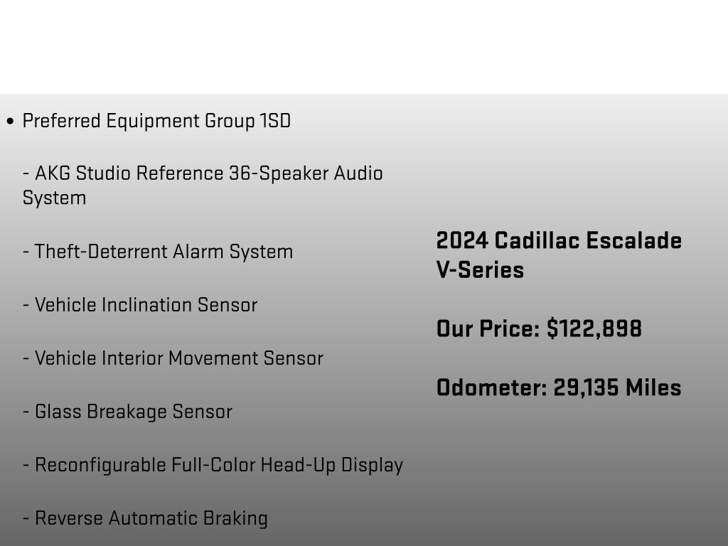 2024 Cadillac Escalade V-Series Black at Carlisle Cadillac Buick GMC