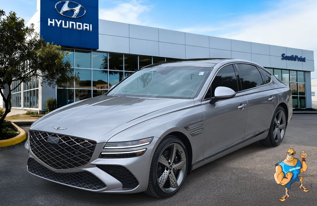 Silver 2025 Genesis G80 Sedan All-Wheel Drive 8-Speed Automatic