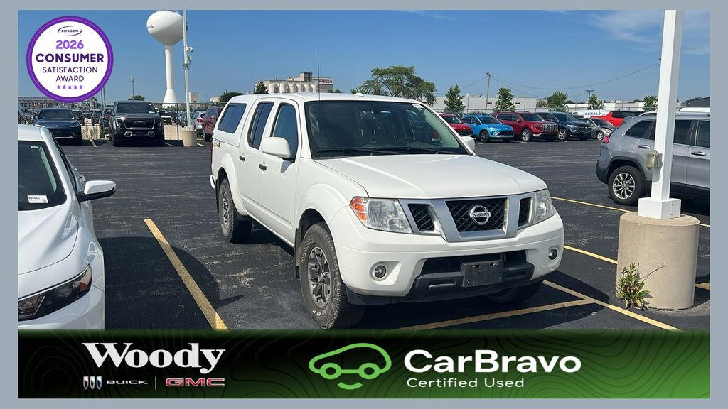 Glacier White 2018 Nissan Frontier Pickup Truck Four-Wheel Drive 5-Speed Automatic Overdrive