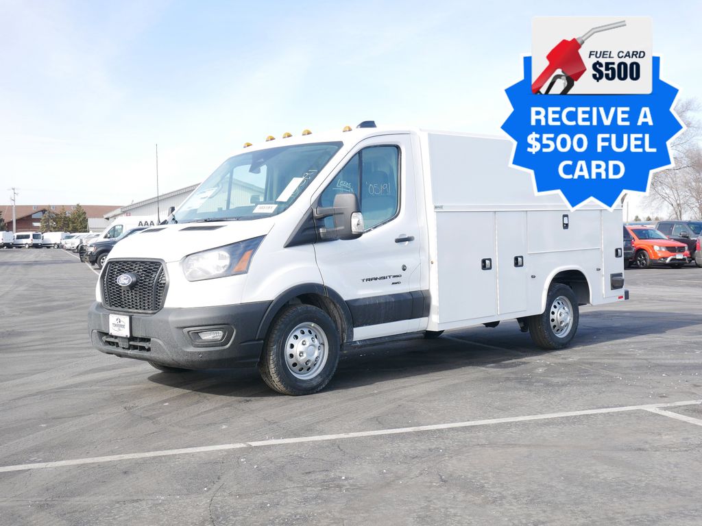 Oxford White 2026 Ford Transit Chassis 350 138 Cutaway AWD Van All-Wheel Drive