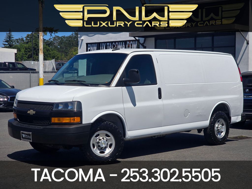 Summit White 2023 Chevrolet Express Cargo Van Rear-Wheel Drive 8-Speed Automatic Overdrive