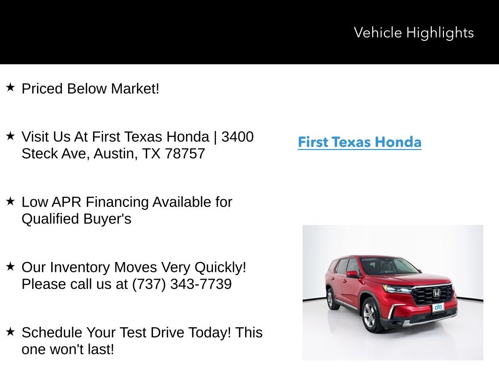 Used Car 2023 Honda Pilot  Ex-l For Sale Under $35,000 In Austin, Texas