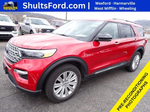 Rapid Red Metallic Tinted Clearcoat 2022 Ford Explorer Limited AWD SUV / Crossover All-Wheel Drive Automatic