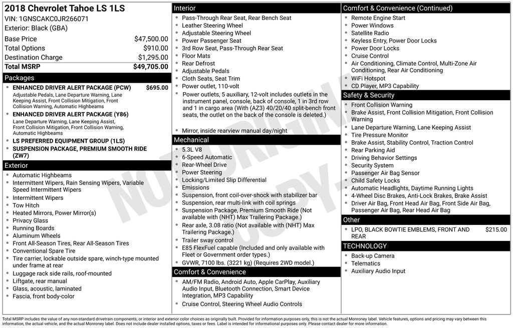 Used 2018 Black Chevrolet LS image 5