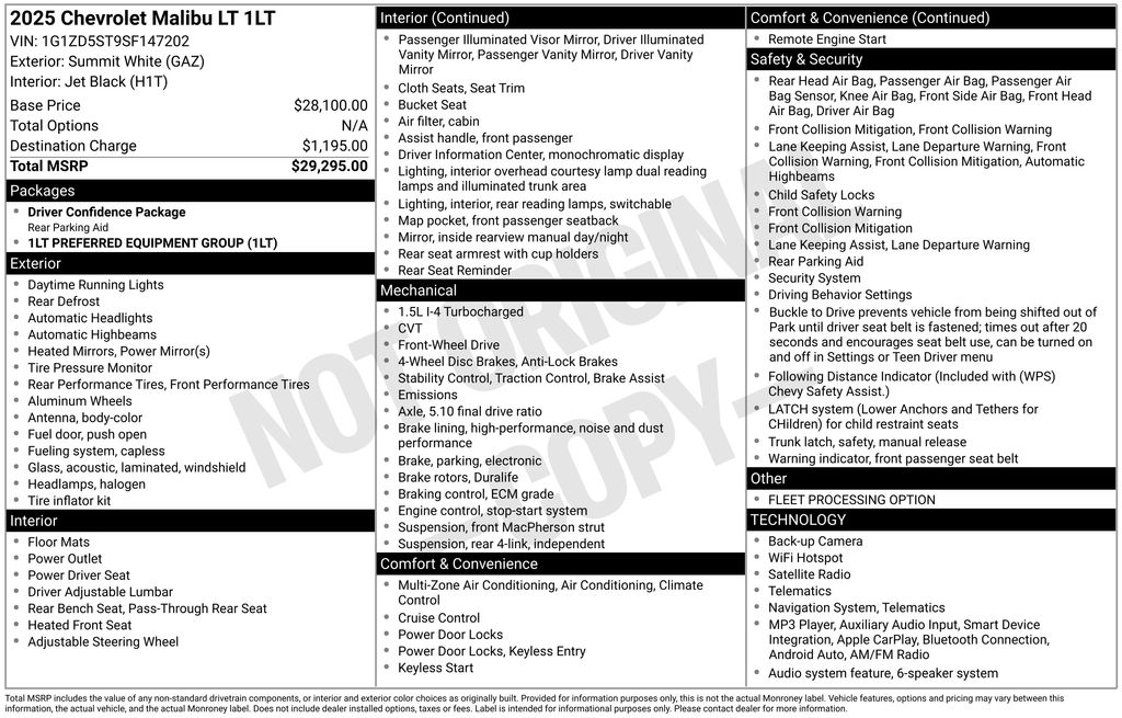 Used 2025 Chevrolet Malibu Sedan