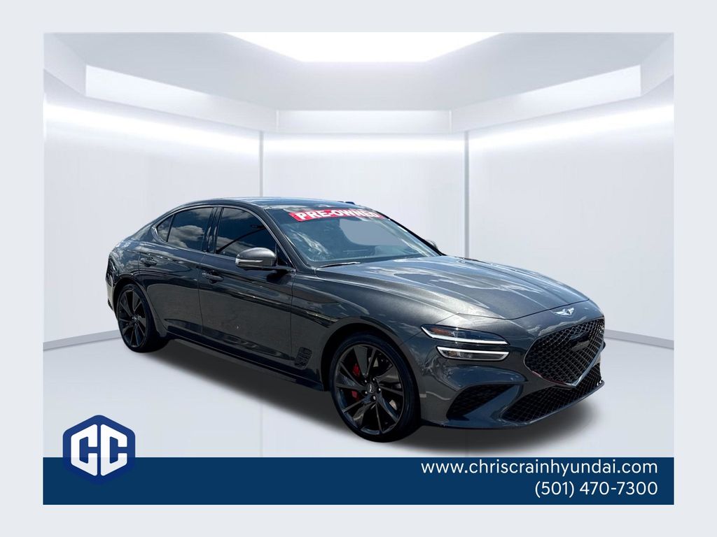 Gray 2023 Genesis G70 Sedan Rear-Wheel Drive 8-Speed Automatic