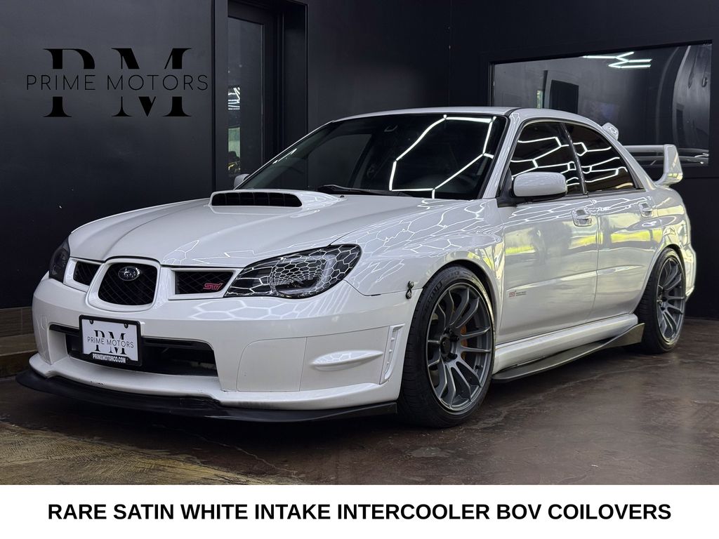 Satin White Pearl 2007 Subaru Impreza WRX STI Sedan All-Wheel Drive 6-Speed Manual