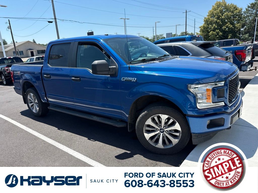 Lightning Blue 2018 Ford F-150 Pickup Truck Four-Wheel Drive Automatic