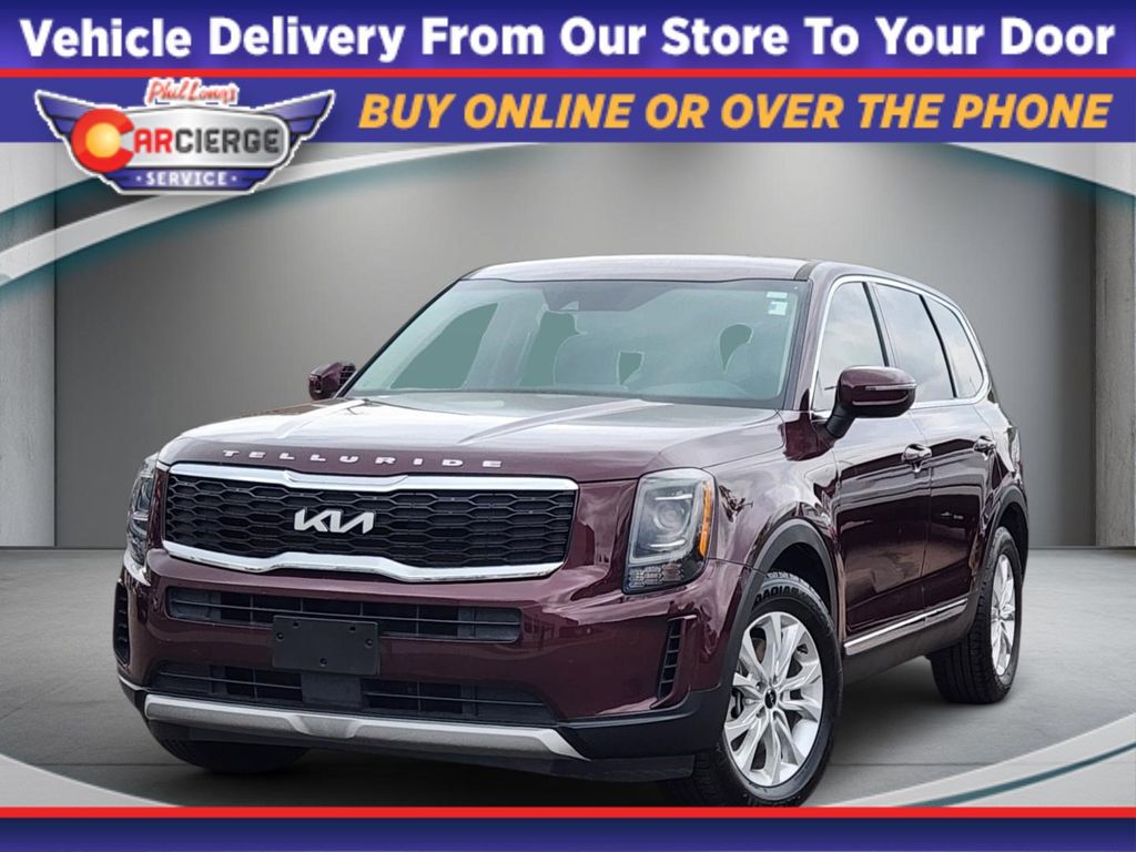Red (Sangria) 2022 Kia Telluride SUV / Crossover Front-Wheel Drive 8-Speed Automatic