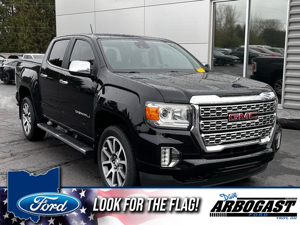 Onyx Black 2021 GMC Canyon Denali Crew Cab 4WD Pickup Truck Four-Wheel Drive 8-Speed Automatic