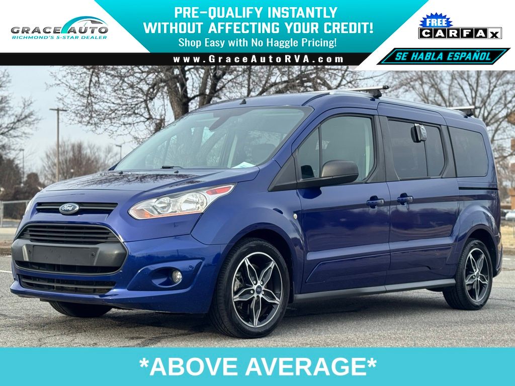 Deep Impact Blue Metallic 2018 Ford Transit Connect Wagon XLT LWB FWD with Rear Cargo Doors Van Front-Wheel Drive 6-Speed Automatic