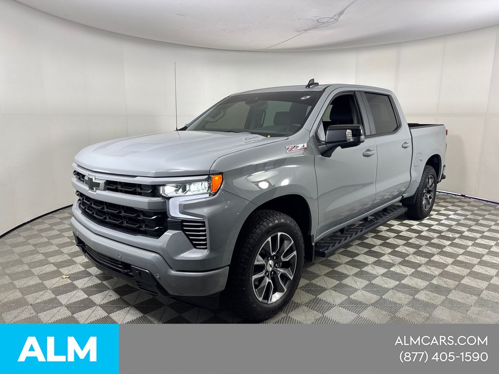 Slate Gray Metallic 2025 Chevrolet Silverado 1500 RST Crew Cab 4WD Pickup Truck Four-Wheel Drive Automatic