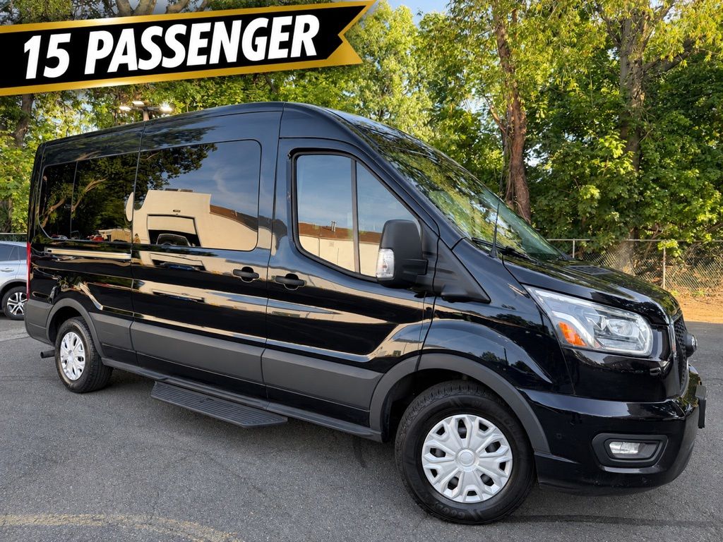 Black Metallic 2024 Ford Transit Passenger Van Rear-Wheel Drive