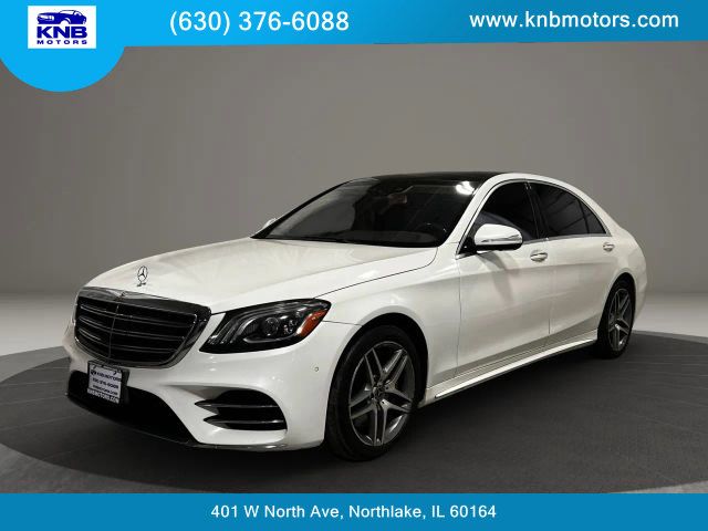 White 2018 Mercedes-Benz S-Class S 560 RWD Sedan Rear-Wheel Drive 9-Speed Automatic
