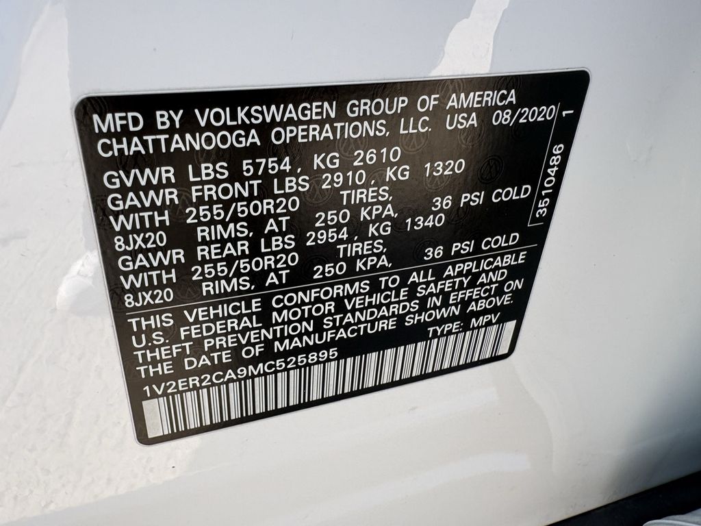 2021 Volkswagen Atlas SEL White at DeMontrond Mazda