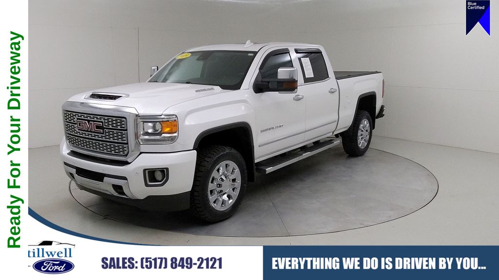 White Frost Tricoat 2019 GMC Sierra 2500HD Pickup Truck Four-Wheel Drive 6-Speed Automatic