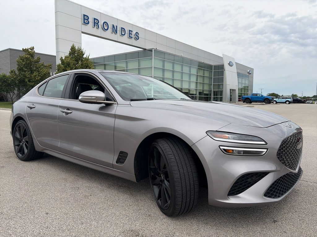 Savile Silver 2023 Genesis G70 Sedan Rear-Wheel Drive 8-Speed Automatic
