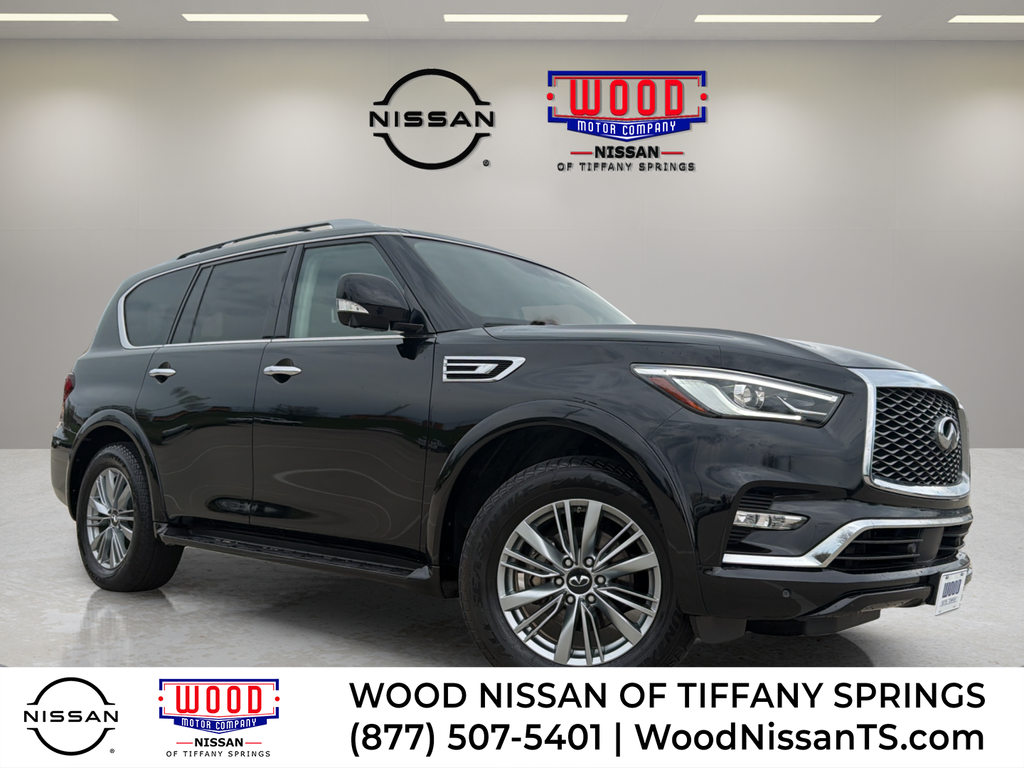 Black Obsidian 2022 INFINITI QX80 Luxe 4WD SUV / Crossover All-Wheel Drive 7-Speed Automatic
