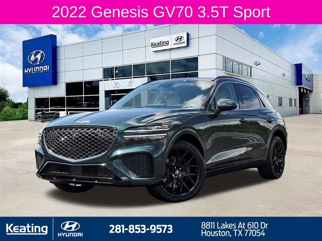 Cardiff Green 2022 Genesis GV70 SUV / Crossover All-Wheel Drive 8-Speed Automatic