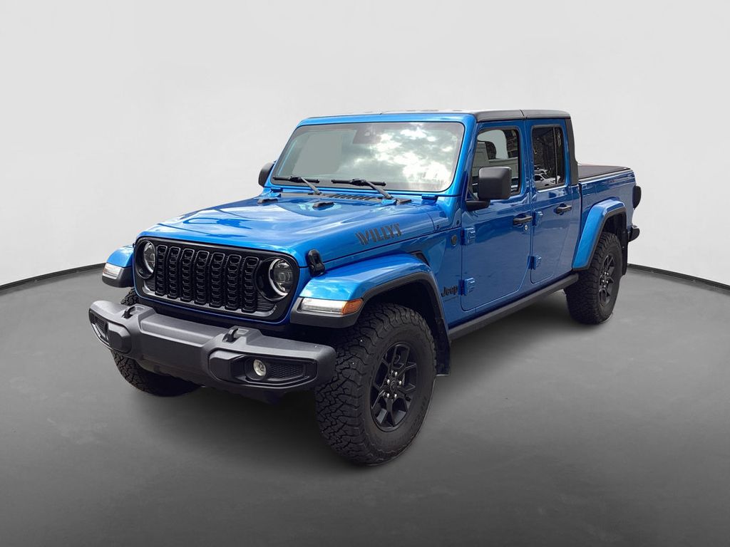 Hydro Blue Pearlcoat 2025 Jeep Gladiator Willys Crew Cab 4WD Pickup Truck Four-Wheel Drive 8-Speed Automatic
