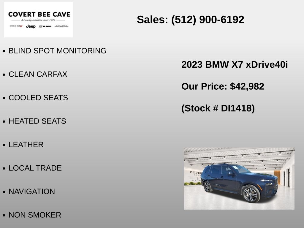 Used Car 2023 Bmw X7  Xdrive40i For Sale Under $50,000 In Austin, Texas