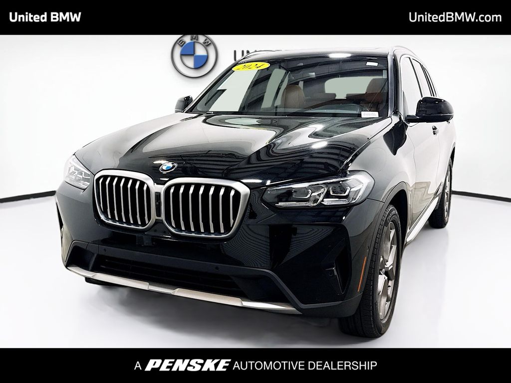 Jet Black 2024 BMW X3 sDrive30i RWD SUV / Crossover Rear-Wheel Drive 8-Speed Automatic
