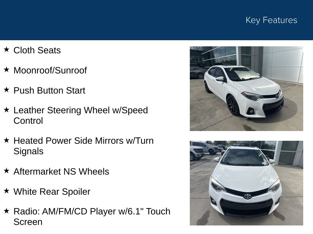 2016 Toyota Corolla S w/Special Edition Pkg