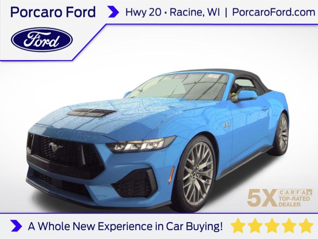 Grabber Blue Metallic 2025 Ford Mustang GT Premium Convertible RWD Convertible Rear-Wheel Drive Automatic