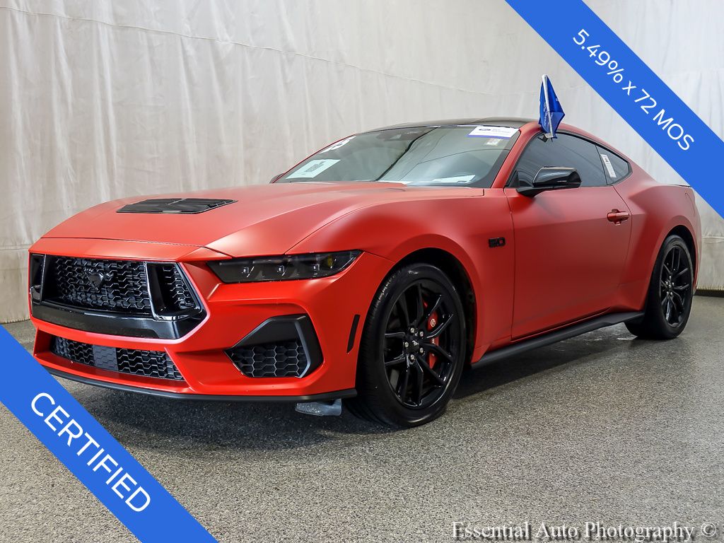 Race Red 2025 Ford Mustang Coupe Rear-Wheel Drive Automatic