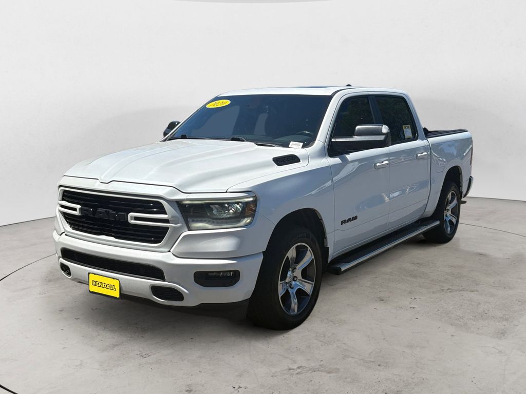 White (Ivory) 2020 RAM 1500 Rebel Crew Cab 4WD Pickup Truck Four-Wheel Drive 8-Speed Automatic
