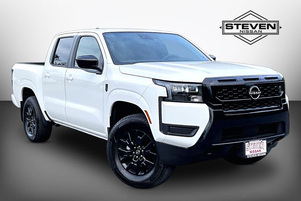 Glacier White 2026 Nissan Frontier Pickup Truck Four-Wheel Drive 9-Speed Automatic Overdrive