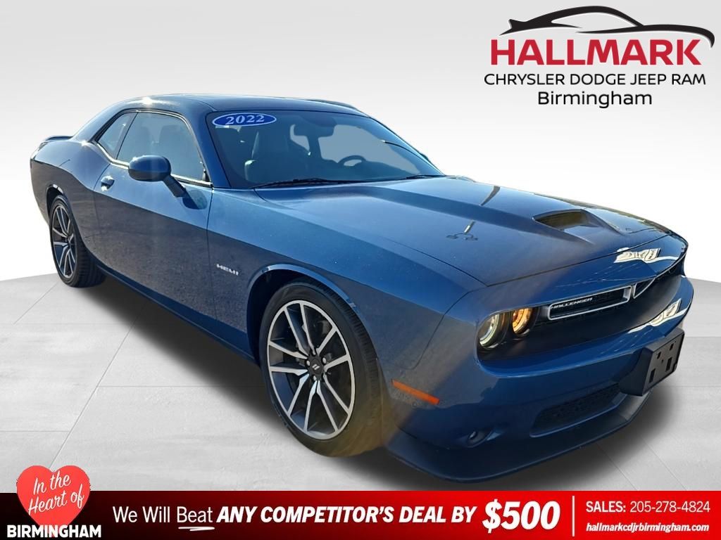Blue (Frostbite) 2022 Dodge Challenger R/T RWD Coupe Rear-Wheel Drive 8-Speed Automatic