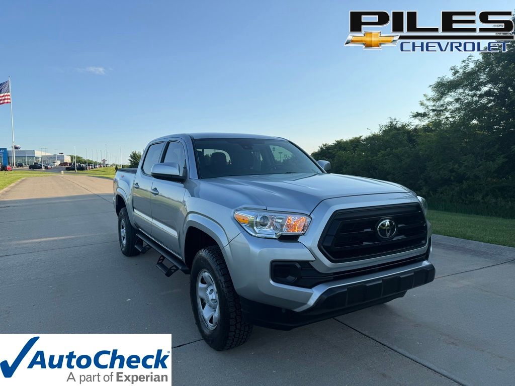 Celestial Silver Metallic 2022 Toyota Tacoma SR I4 Double Cab RWD Pickup Truck 4X2 6-Speed Automatic